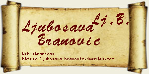 Ljubosava Branović vizit kartica